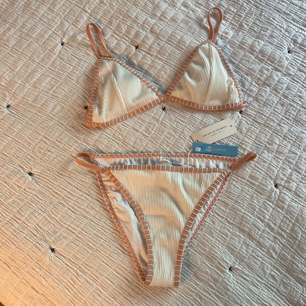 White Bikini with Crochet Details